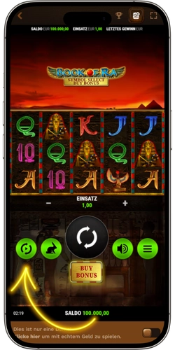 Aktiviere die Auto-Spins: