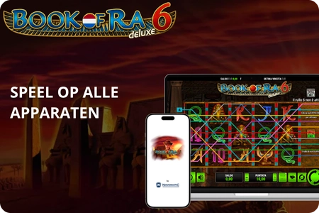 Book of Ra Deluxe 6 spelen op verschillende apparaten